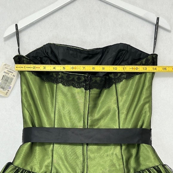 Vintage Jessica McClintock Gunne Sax Hocus Pocus Vibes Chartreuse NEW - Picture 8 of 9